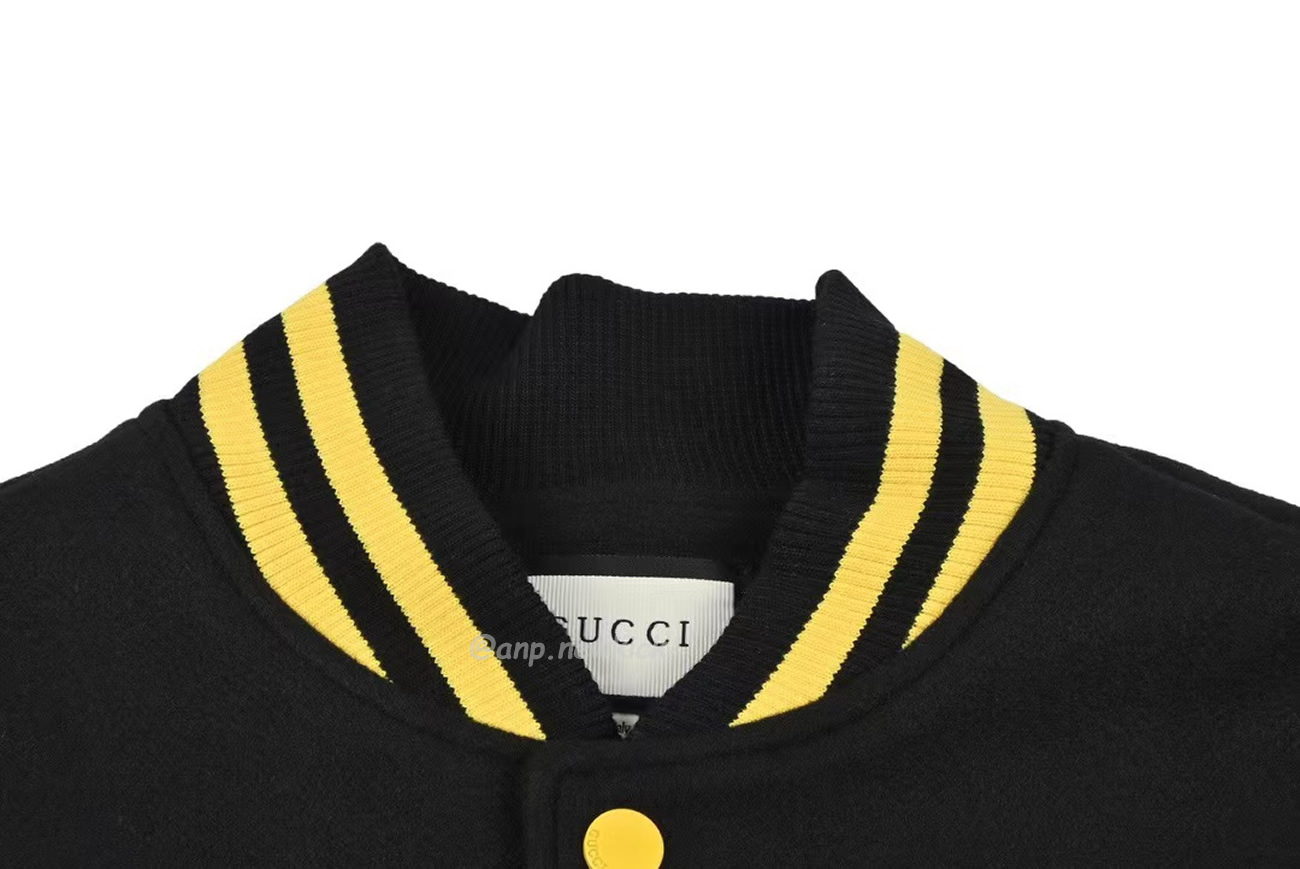 Gucci Wool Sweater Black Jacket Double G Pineapple Embroidered Patchwork Design (7) - newkick.app